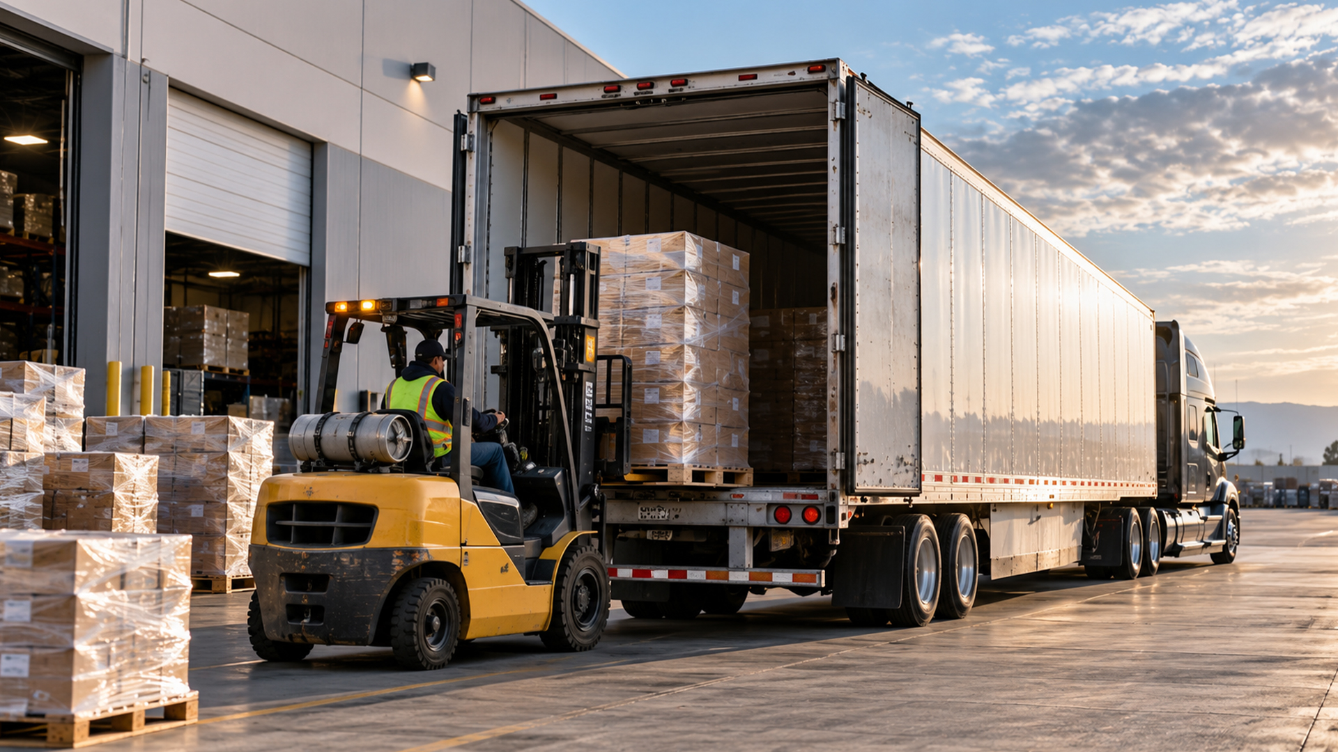 Spartan Hotshot & Hauling Visalia CA Loading Freight into Trailer 1